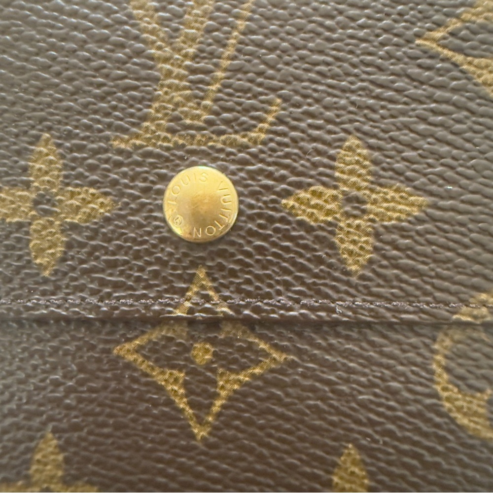 Louis Vuitton Monogram Canvas Compact Card Holder in Brown and Gold - Picture 2 of 12